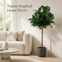 OH ARTS Usine chinoise : Plantes artificielles en plastique de type Ficus lyrata, les plus vendues, en gros pour la décoration extérieure