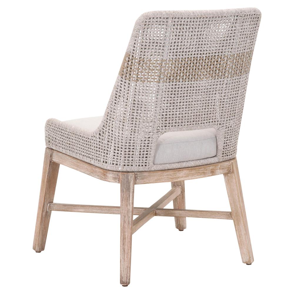 Restaurant home dining room furniture aluminum rope weave solid wood base dining chairs