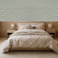 Panneau mural 3D en PVC, motif feuille verte, imperméable, antichoc, revêtement mural décoratif pour la décoration murale intérieure résidentielle