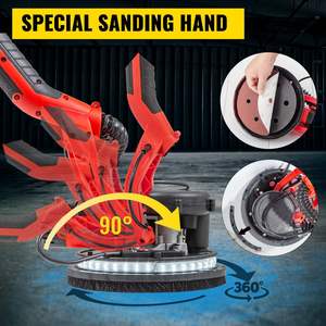 Lijadora Eléctrica para Paneles de Yeso, 850W, 7 Pulgadas, Velocidad Variable, Plegable, Telescópica, Herramienta para Lijar Paneles de Yeso, 230V 220V - Product Image 4