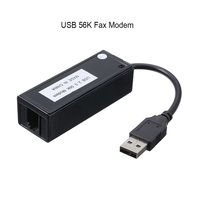 External USB 56K Fax Modem Conexant 06836 Chip Dial-up Internet & Fax Transceiver with RJ-11 Interface for Eastfax