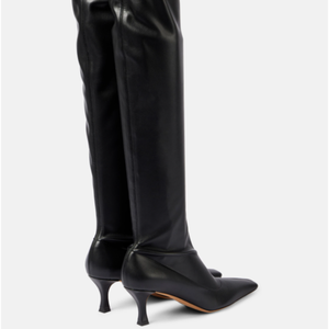Large Size 46 Women Over the Knee High <b>Boots</b> Wide Fit Low Thin Heels Thigh High Square Toe Booties Custom Shoes - Product Image 5