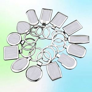 Popular Blank Metal Keychain for DIY Laser Printing Sticker Zinc Alloy Nickel Plating Square Shape Keyring - Product Image 6