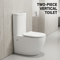 WC mural à raccordement direct certifié MWD WaterMark, chasse d'eau à décharge directe, siphon en S 100-190 mm, siphon en P 180 mm, pour hôtel