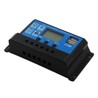 Controlador de Carga Solar Automático PWM de 10A 12/24V con Pantalla LCD y Control de Temporizador de Luz para Sistema de Panel Solar RBL-10A, en Stock