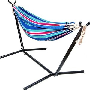 <span class=keywords><strong>Hamac</strong></span> balançoire d'extérieur portable pour camping, 2 places, simple ou <span class=keywords><strong>double</strong></span>, avec support détachable, pliable, chaise longue de maison en <span class=keywords><strong>toile</strong></span> - Product Image 2