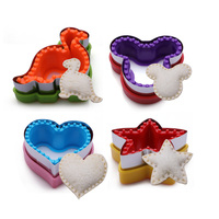 Aksesoris makanan anak-anak dapur pemotong kue Cortadores De Sandwich Para ninos Set pemotong Sandwich