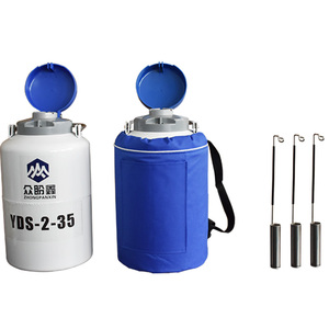 Conteneur d'azote liquide en alliage d'aluminium PCZPX YDS-<span class=keywords><strong>2</strong></span>-35 2L pour les programmes d'élevage de chèvres et de moutons, facile à utiliser - Product Image 4