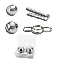 WF Nouveau support sphérique en acier inoxydable 304 de qualité alimentaire pour café infusé à froid, gadget de refroidissement de boissons avec base 2-en-1