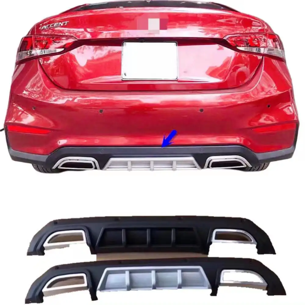 auto parts rear bumper diffuser for Hyundai Accent new model 2018