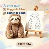 Peluche personnalisée Kawaii Otter Sloth, poupée en peluche personnalisée ODM, motif de couleur personnalisé pour les produits de marque