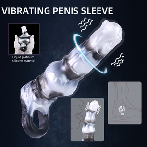 YOCY horse <b>Vibrating</b> Penis Sleeve for Men 10 <b>Vibration</b> Modes Reusable Extender App <b>Remote</b> <b>Control</b> Adult Pleasure Toy for Couples - Product Image 2