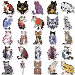 2024 nouvellement 50 pièces cool à la mode tatouage coloré fleur animaux <span class=keywords><strong>mandala</strong></span> <span class=keywords><strong>chat</strong></span> autocollant - Product Image 4