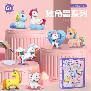 Pintura de yeso para niños, manualidades creativas, diorama, imán para refrigerador, muñecas para colorear, juguetes - Product Image 6