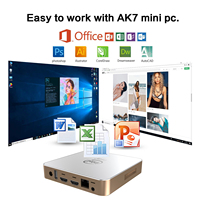 Soyeer Mini PC Intel lago Géminis J4125 J3455 AK7 de Metal 8G 128G 4G 64G con ventilador 4K Windows 10 pro Linux de escritorio de la computadora