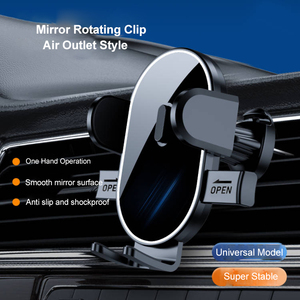 Specchio all'ingrosso argento cruscotto auto & parabrezza porta cellulare ABS ventosa porta cellulare retrattile per auto - Product Image 2