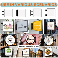 Boîte lumineuse LED personnalisée en acrylique pour sac à cordon de serrage, vente en gros