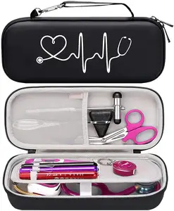 Pemasok Suster personalisasi kustom Semi medis stetoskop tas jinjing keras warna Vet dengan ritsleting dan pegangan Bovke