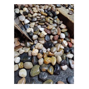 Natuurlijke decoratieve getrommelde gepolijste mooie gemengde losse rivierkleurige kiezelstenen voor thuis - Product Image 2