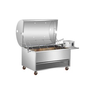Poêle à barbecue au charbon <span class=keywords><strong>de</strong></span> bois <span class=keywords><strong>de</strong></span> lapin entier visuel sauvage/four à <span class=keywords><strong>cochon</strong></span> <span class=keywords><strong>de</strong></span> <span class=keywords><strong>lait</strong></span> rôti rotatif sans fumée/machine à griller les pattes d'agneau - Product Image 2