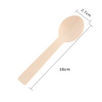 Cuillère de dégustation miniature en bois biodégradable résistante à la chaleur, écologique, personnalisable et recyclable pour le camping