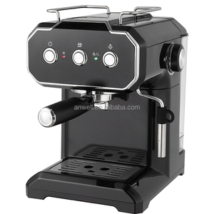 Cafetera Espresso Retro ANWELL de 20 Bares con Espumador de Leche y Manómetro, Tanque de 1.5L, 1350W, Semiautomática, OEM para Uso Doméstico - Product Image 3