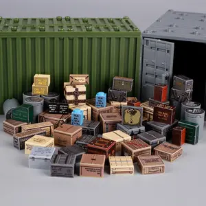 MOC ww2 boîte à armes militaires pour soldats allemands, accessoires d'impression, blocs d'assemblage, modèle de jouets pour Legoings