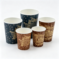 Gobelet en papier jetable écologique à paroi simple / à double paroi avec revêtement PE, personnalisable (logo, couleur, taille) pour café chaud – Meilleures ventes