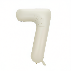 Party Love <b>Balloon</b> Number 7 Cream 100 Cm Birthday Party <b>Decoration</b> - Product Image 2