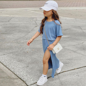 Nouvel ensemble de vêtements d'été pour enfants, vêtements pour fillettes, été 2022, automne, 1-6 ans, vêtements pour filles, ensemble 2 pièces - Product Image 4