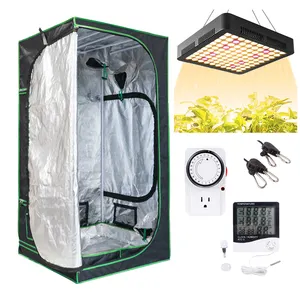 Kit completo de caja de tienda de cultivo interior hidropónico 2023 con kit de luz de cultivo LED