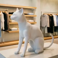 Offre Spéciale : Mannequin Chat Imprimé en 3D en PLA, en Position Assise, Figurine de Présentation pour Vitrine de Magasin de Vêtements 3D-KITTY3