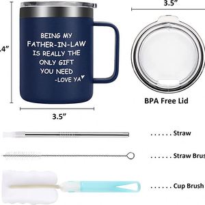 Produits écologiques 2026, logo personnalisé, anti-fuite, 12 oz, 14 oz, tasse à café isotherme en acier inoxydable 304 avec poignée - Product Image 2