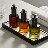 Vente en gros de flacons compte-gouttes en verre transparents en forme de T avec bouton poussoir de 15 ml, 30 ml, 50 ml, pour sérum de soin de la peau, huile essentielle