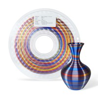 Filament d'impression 3D en plastique PLA bicolore arc-en-ciel en soie extrudée HELLO3D, diamètre 1,75 mm, température d'impression 190-220