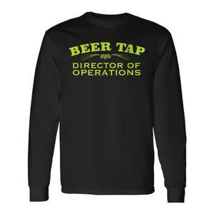 Camiseta de manga larga Beer Tap Director Of Operations para amantes de la cerveza - Product Image 1