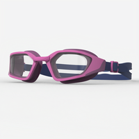 Lunettes de natation junior en silicone souple étanches avec double sangle et pont nasal remplaçable