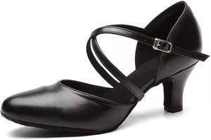 Zapatos de Baile Latino de Carácter para Mujer con Tacón de 5 cm y Correa al Tobillo para Salón, Salsa, Tango y <span class=keywords><strong>Flamenco</strong></span> - Product Image 5