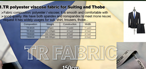 Tela de Poliéster y Viscosa con Diseño TR, Personalización OEM ODM, para Trajes y Blazers de Hombre, para Confección de Trajes de Marca para Uso Comercial - Product Image 4