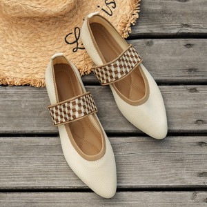 Zapatillas de deporte de verano para mujer de fábrica, zapatos planos tobilleros sin cordones de punto duradero, zapatos informales de talla grande para mujer <span class=keywords><strong>con</strong></span> características antideslizantes - Product Image 4