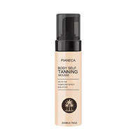 Mousse autobronzante foncée (200 ml), mousse autobronzante transparente brillante pour un autobronzant d'aspect naturel, autobronzant progressif