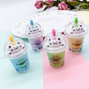 New Arrival Pearl Milk Tea Cup Keychain Teddy Bear Boba Liquid Keychain Floating Boba Keychain - Product Image 5