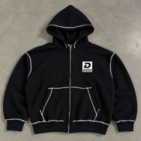 Ensembles de sweats à capuche vierges de haute qualité pour fabricants, survêtements de sport amples et unis 100 % coton