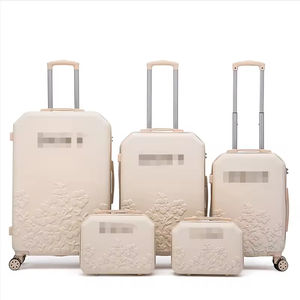 Juego de 5 bolsas duraderas de equipaje con ruedas de viaje <span class=keywords><strong>PC</strong></span> ABS de lujo con ruedas giratorias 12 \ "14 \" 20 \ "24 \" 28 \" - Product Image 1
