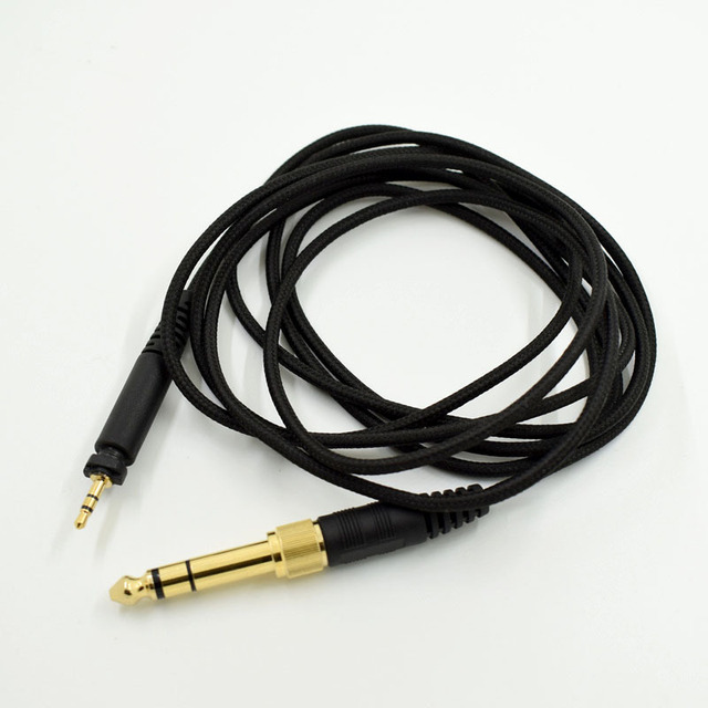 3.5mm Male 2.5mm Male Stereo Audio Cable Braid Gold Plated Conductors for SRH840/SRH940/SRH440/SRH750DJ Headphones with 6.35mm