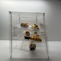 Vitrine de pâtisserie à 3 niveaux pour comptoir vitrine de boulangerie en acrylique transparent personnalisé vitrine pour pain pâtisserie
