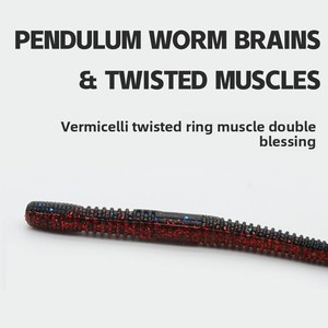 Appât souple pour la pêche à la ligne, type ver <span class=keywords><strong>de</strong></span> <span class=keywords><strong>terre</strong></span> Black Pit, pour technique Drop Shot Senko, sans plomb, avec insert <span class=keywords><strong>de</strong></span> plomb coulant, pour la pêche <span class=keywords><strong>au</strong></span> bar, <span class=keywords><strong>au</strong></span> saumon et <span class=keywords><strong>au</strong></span> poisson-chat - Product Image 5