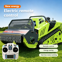 Cortadora de Césped a Gasolina con Control Remoto, Robot Autopropulsado, Desbrozadora de Rodillos para Campos de Golf y Áreas Verdes