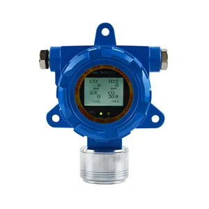 ATEX explosion proof online fixed multi gas detector 4 in 1 CO O2 H2S CH4 gas leak alarm monitor