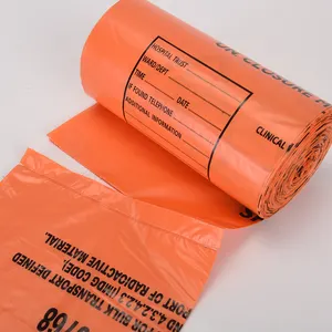 Hdpe Biohazard ถุงขยะทางการแพทย์สีเหลืองสำหรับขยะทางคลินิก